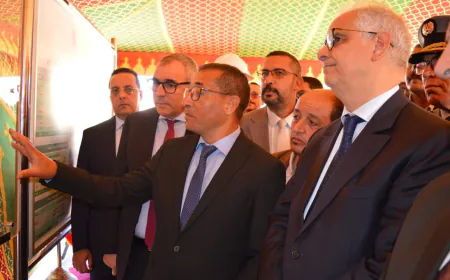 وزير التجهيز والماء يتفقد أشغال مشروع بناء سد التامري
