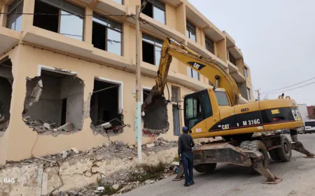 حملة جديدة لهدم البنايات العشوائية بشاطئ تهوارين في أورير