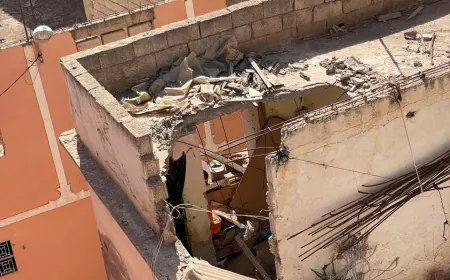 عاجل:انهيار جزئي لمنزل في آيت ملول والسلطات تتدخل لتأمين المكان