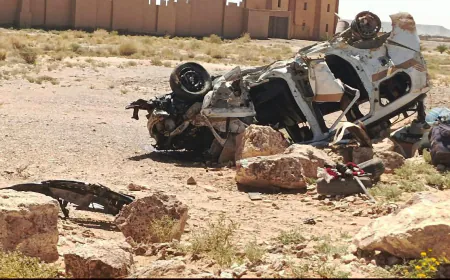 مصرع ثلاثة أشخاص في انقلاب سيارة أجرة بالرشيدية